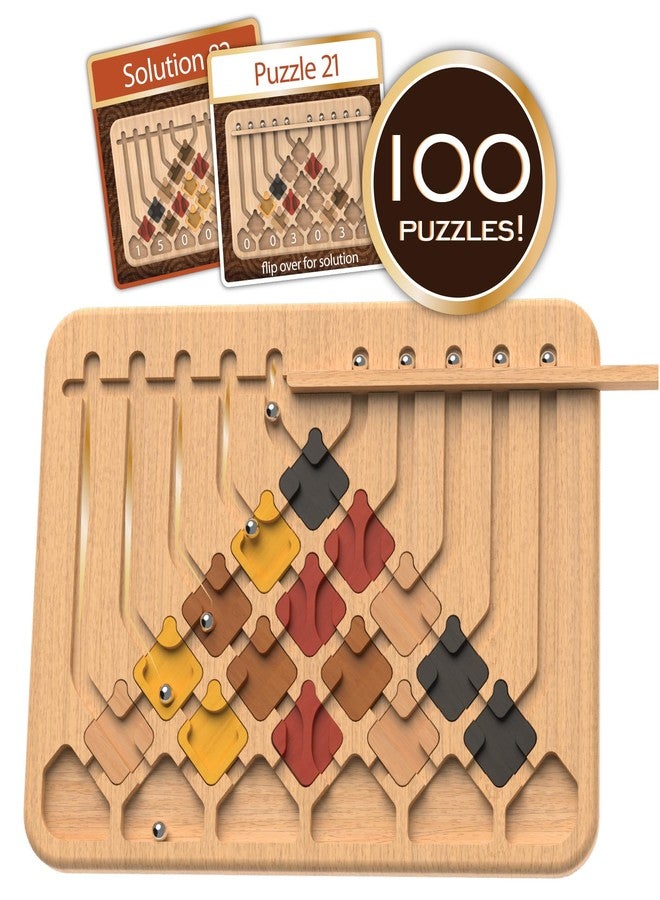 MindWare Marble Circuit Deluxe Brain Teaser Puzzles - Logic Game for 1 Player - Great Gift for Kids & Adults - Premium Marble Maze Game with 100 Brain Puzzles - Ages 8+ - Image 4